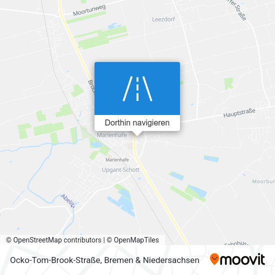Ocko-Tom-Brook-Straße Karte