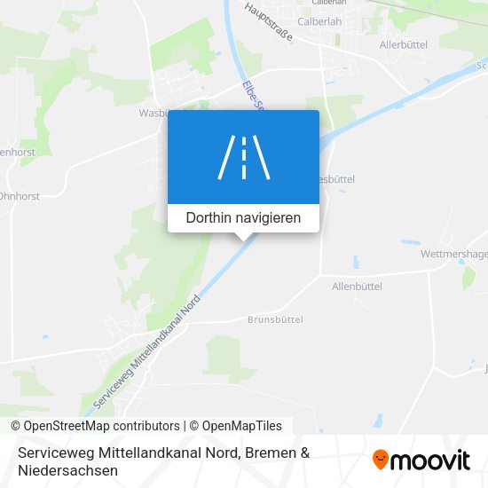 Serviceweg Mittellandkanal Nord Karte
