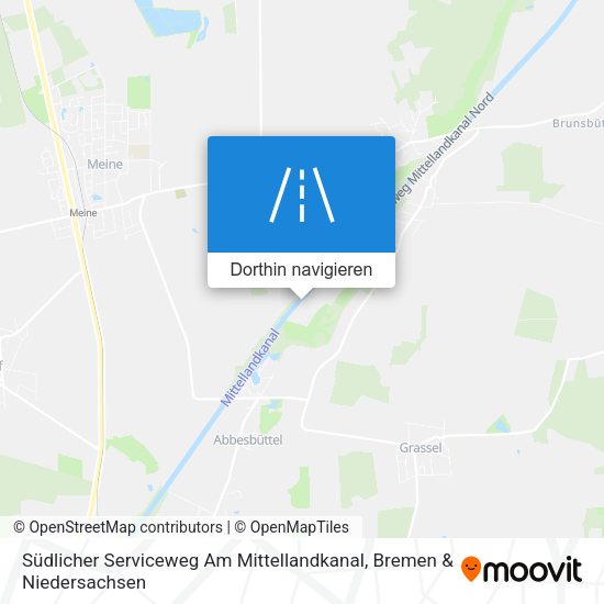 Südlicher Serviceweg Am Mittellandkanal Karte