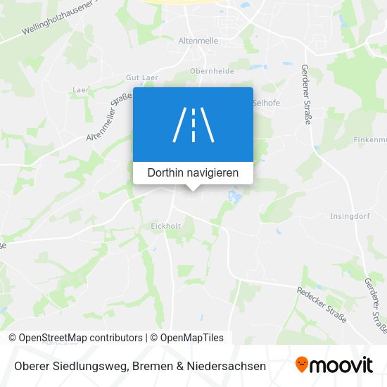 Oberer Siedlungsweg Karte