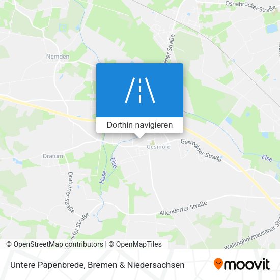 Untere Papenbrede Karte
