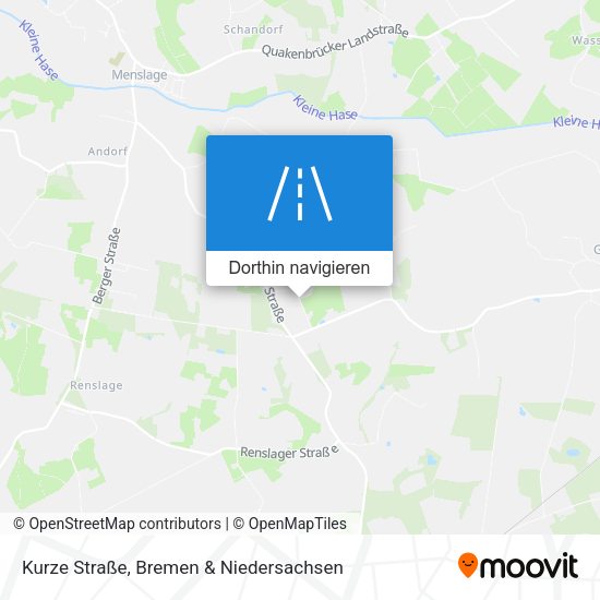 Kurze Straße Karte