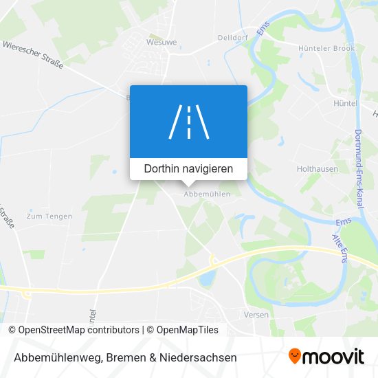 Abbemühlenweg Karte
