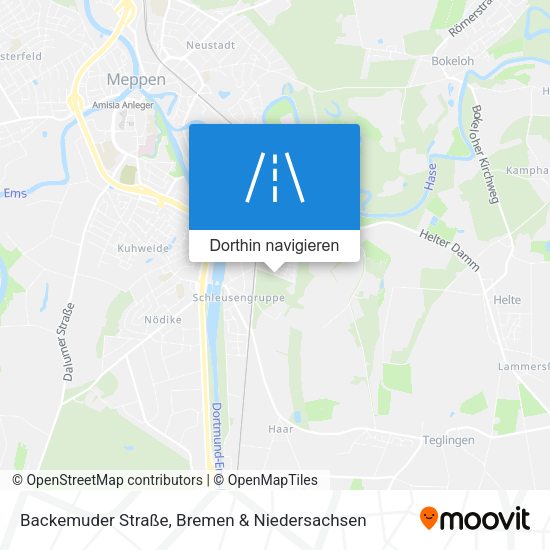 Backemuder Straße Karte