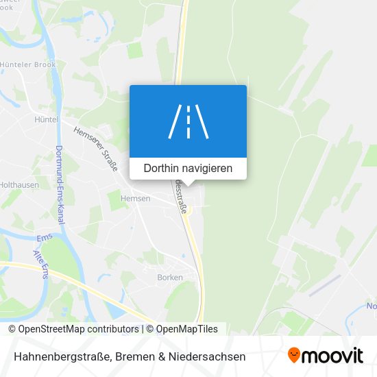 Hahnenbergstraße Karte
