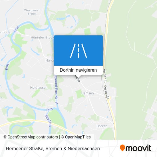Hemsener Straße Karte