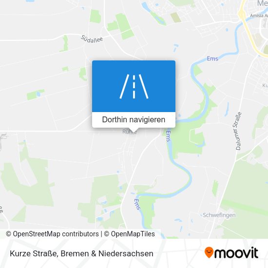 Kurze Straße Karte