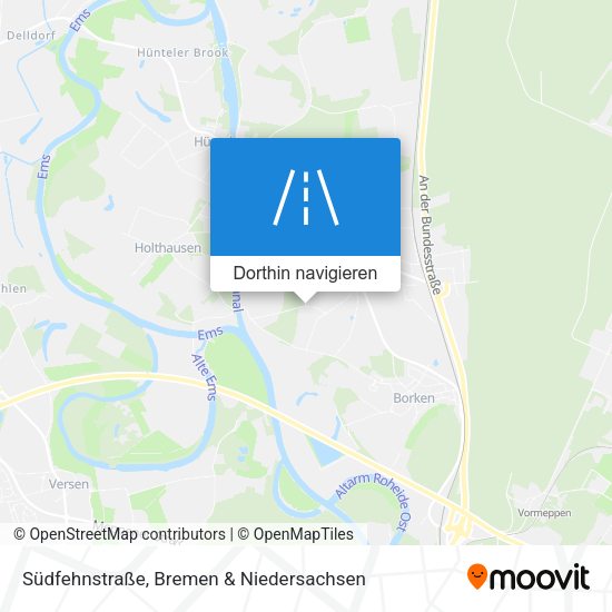 Südfehnstraße Karte