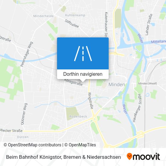 Beim Bahnhof Königstor Karte