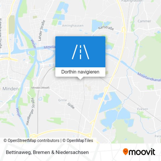 Bettinaweg Karte