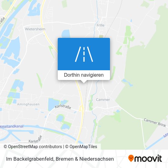 Im Backelgrabenfeld Karte