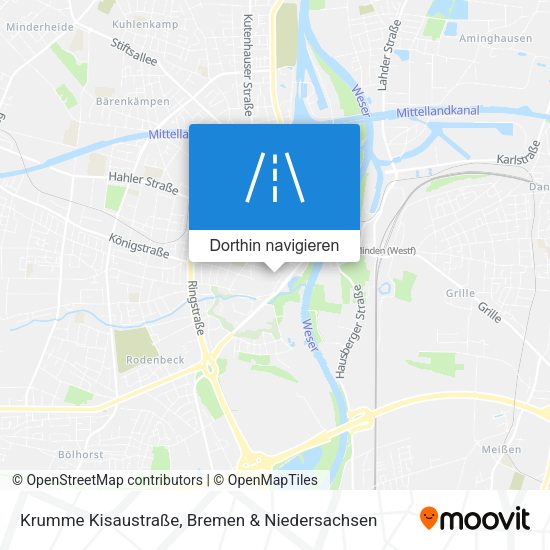 Krumme Kisaustraße Karte