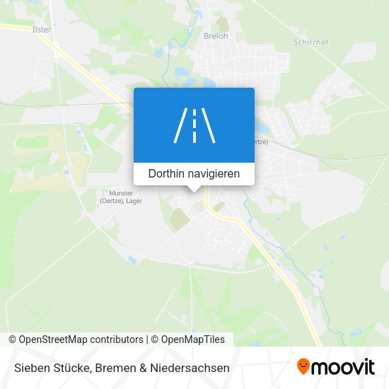 Sieben Stücke Karte