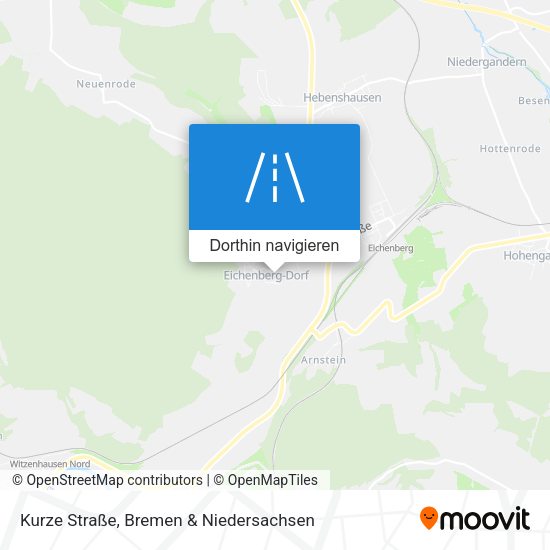 Kurze Straße Karte