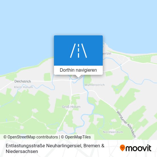 Entlastungsstraße Neuharlingersiel Karte