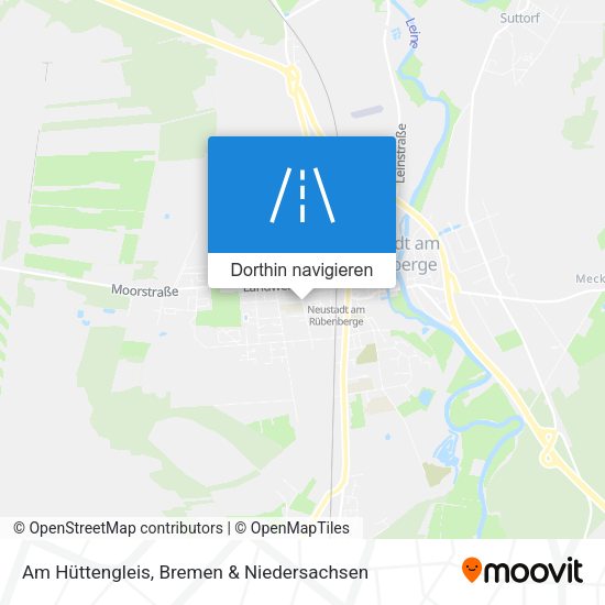 Am Hüttengleis Karte