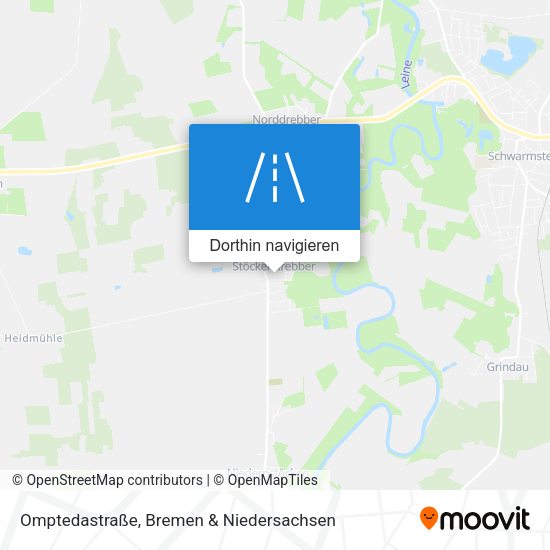 Omptedastraße Karte