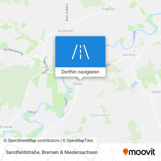 Sandfeldstraße Karte