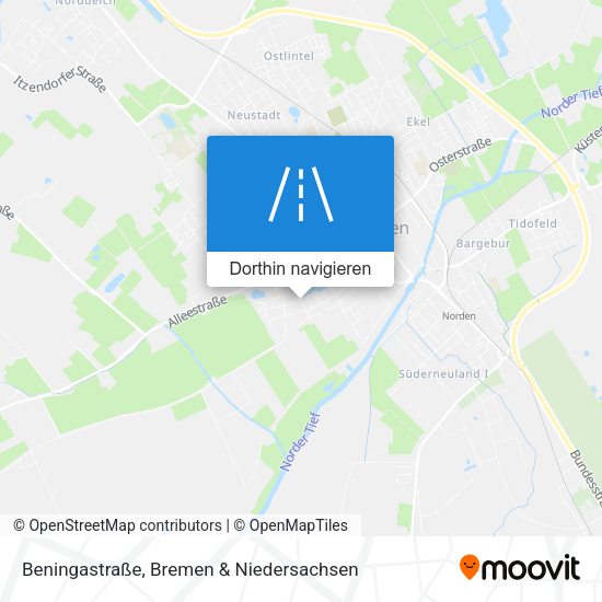 Beningastraße Karte