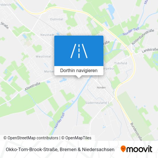 Okko-Tom-Brook-Straße Karte