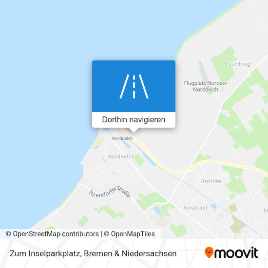 Zum Inselparkplatz Karte