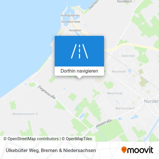 Ülkebülter Weg Karte