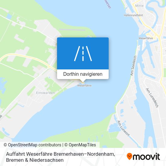 Auffahrt Weserfähre Bremerhaven–Nordenham Karte