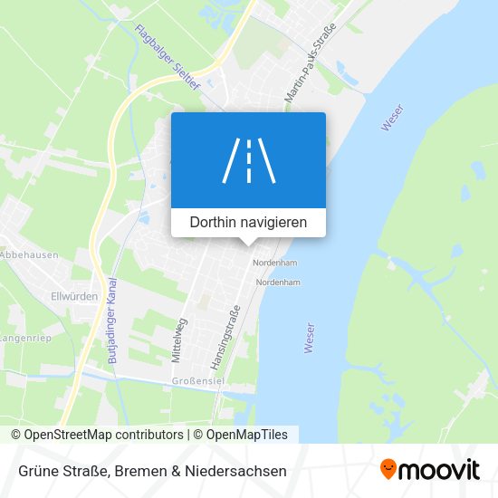 Grüne Straße Karte