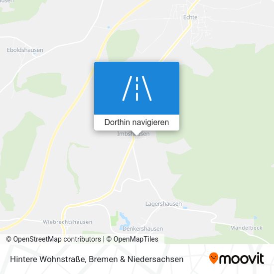 Hintere Wohnstraße Karte