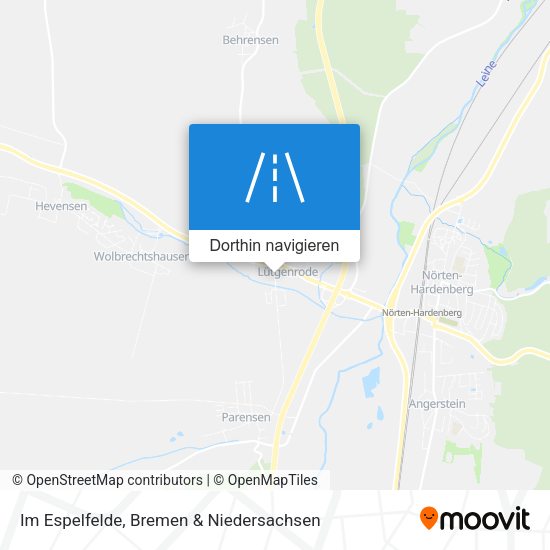 Im Espelfelde Karte
