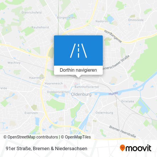 91er Straße Karte