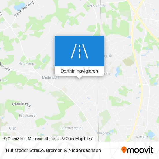 Hüllsteder Straße Karte