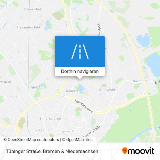 Tübinger Straße Karte