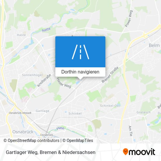 Gartlager Weg Karte