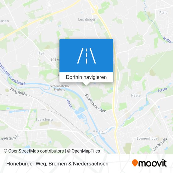 Honeburger Weg Karte