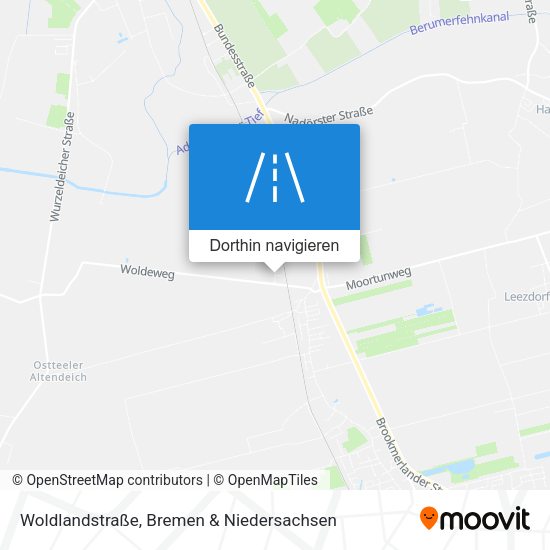 Woldlandstraße Karte