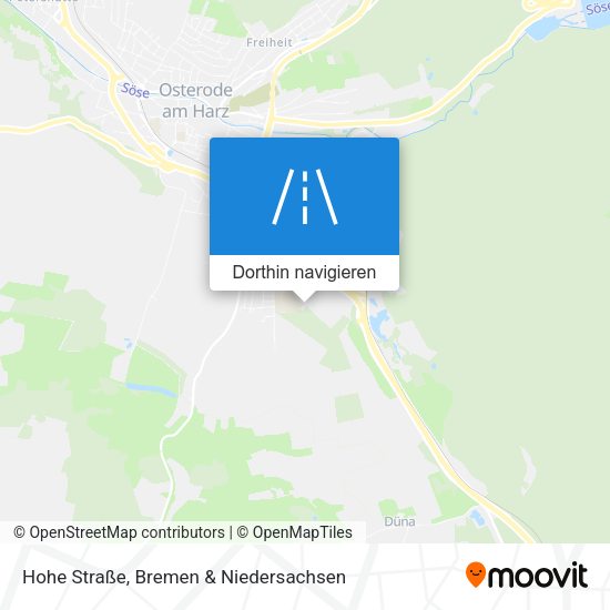 Hohe Straße Karte