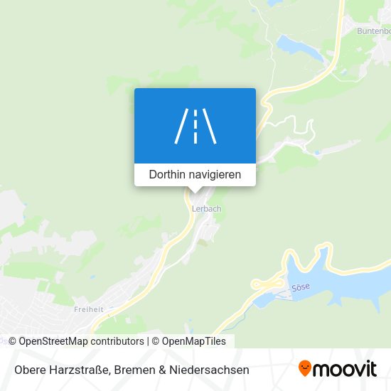 Obere Harzstraße Karte