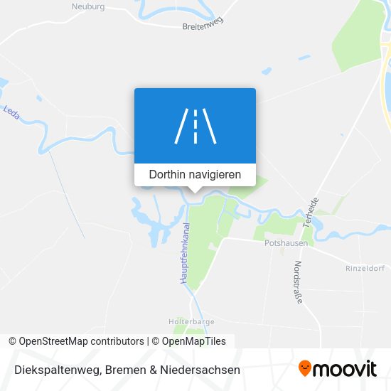 Diekspaltenweg Karte