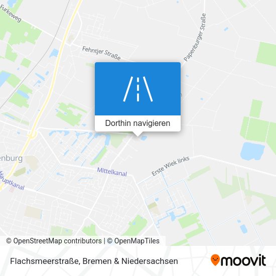 Flachsmeerstraße Karte