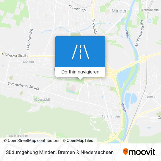 Südumgehung Minden Karte