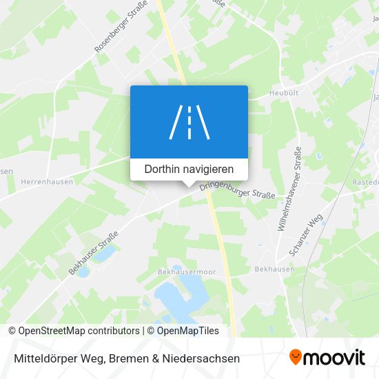 Mitteldörper Weg Karte