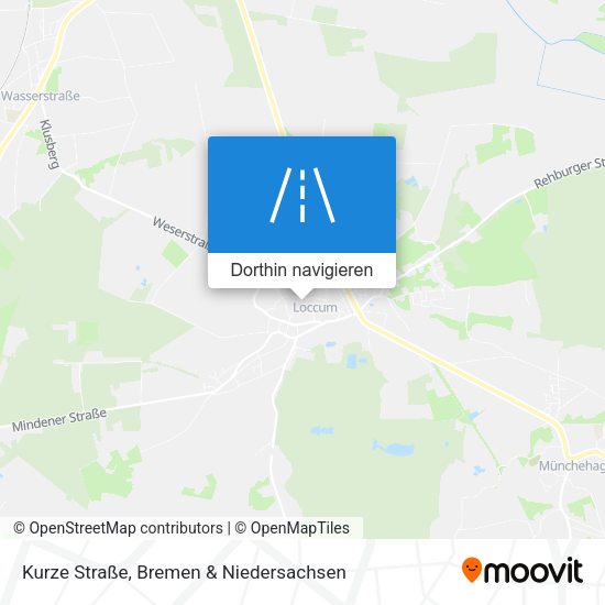 Kurze Straße Karte