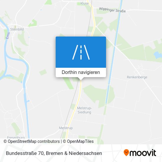 Bundesstraße 70 Karte