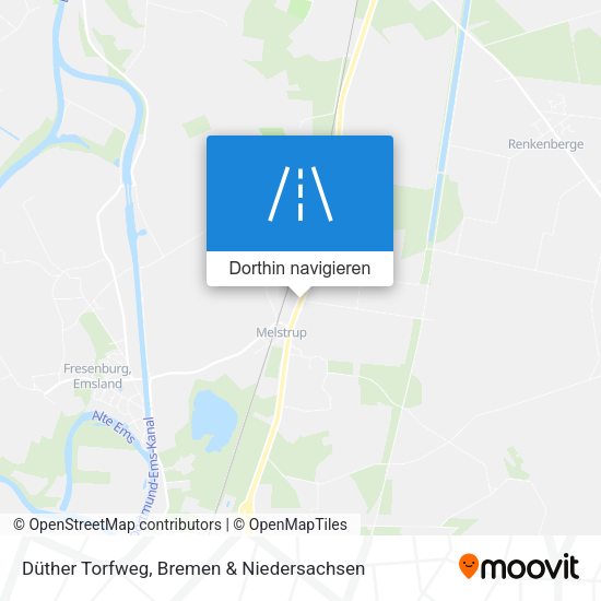 Düther Torfweg Karte