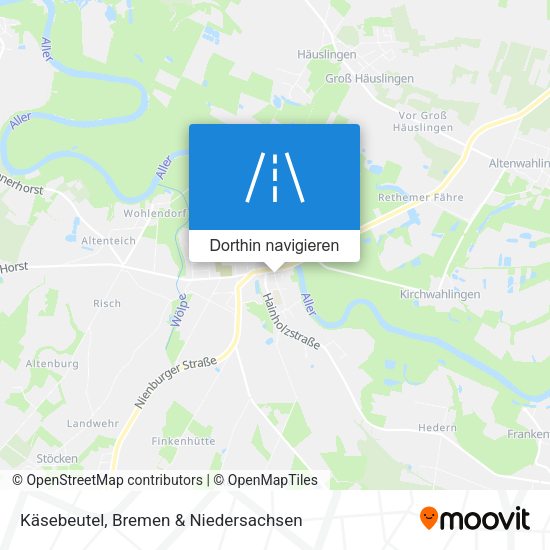 Käsebeutel Karte