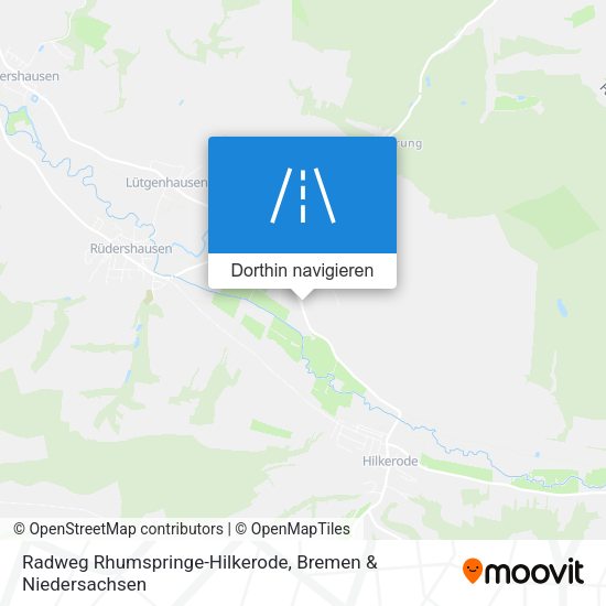 Radweg Rhumspringe-Hilkerode Karte