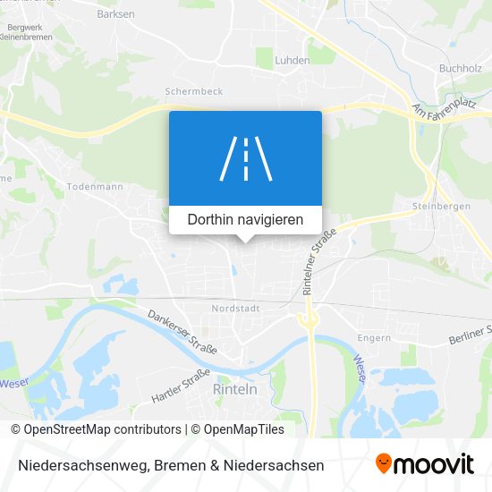 Niedersachsenweg Karte