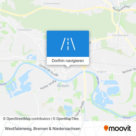 Westfalenweg Karte