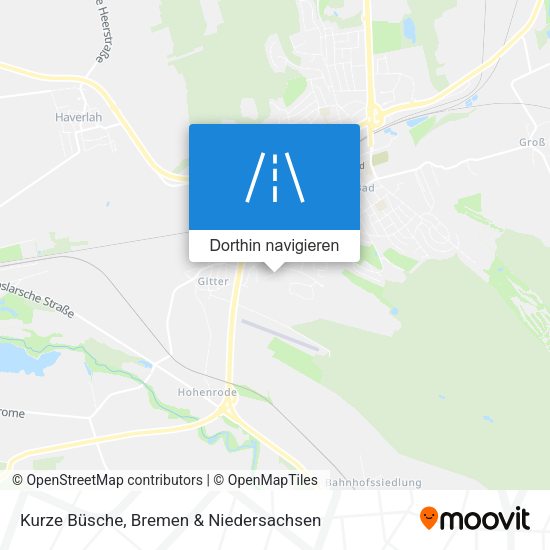 Kurze Büsche Karte